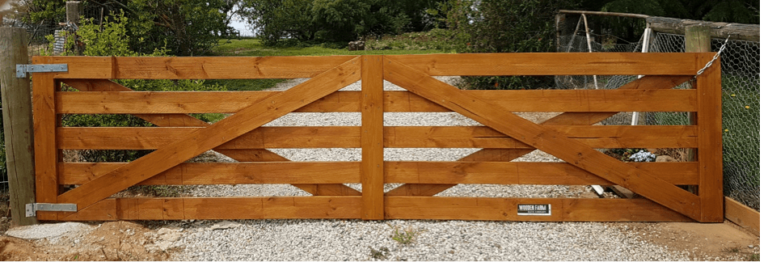 Treated Pine Double Cross Brace 5 Rail TDP-1 - Wooden Farm Gate Company